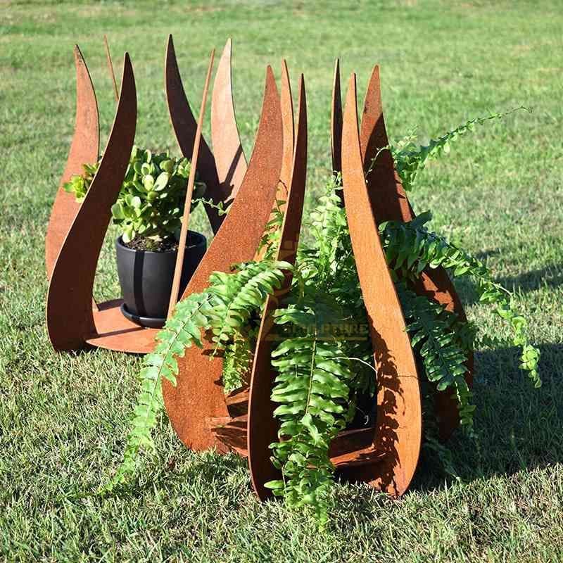 Abstract Corten Steel Wall Art Design
