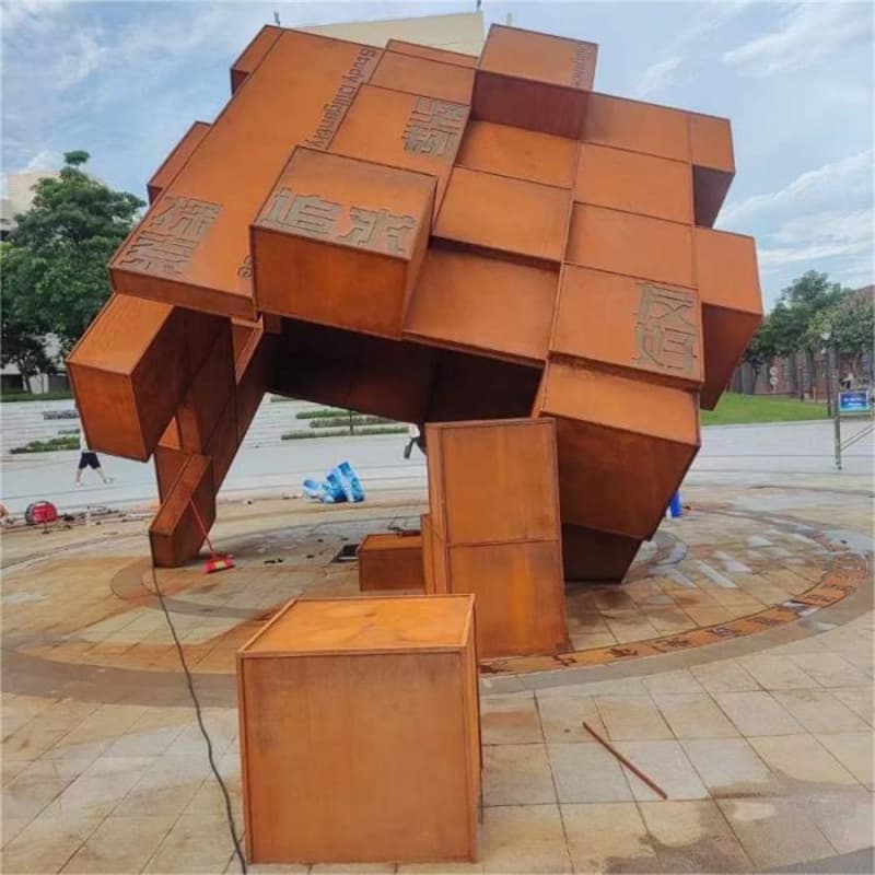 Industrial Style Rusty Metal Yard Art Services