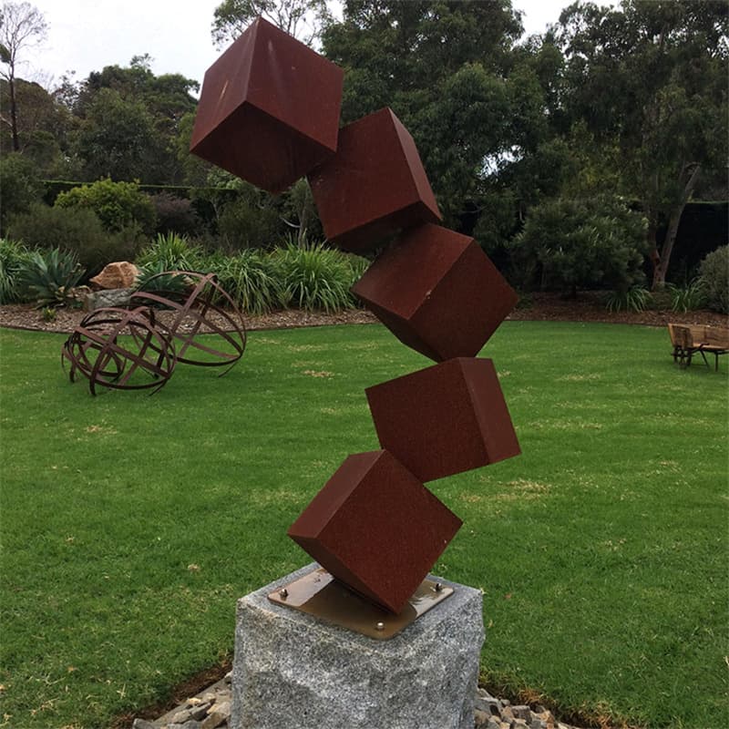 Maintenance-Free Rusty Metal Garden Art Design
